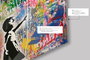Wallity Cuadro Decorativo de Vidrio Templado Multicolor 50 x 50 cm